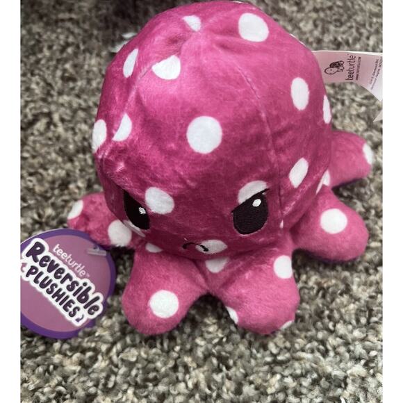 The Reversible Octopus Plush TeeTurtle’s‎ Stuffed Animal Purple Pink - Picture 2 of 2
